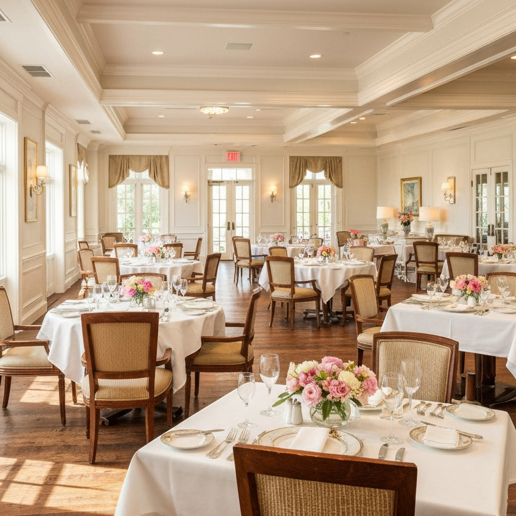Elegant facility dining room