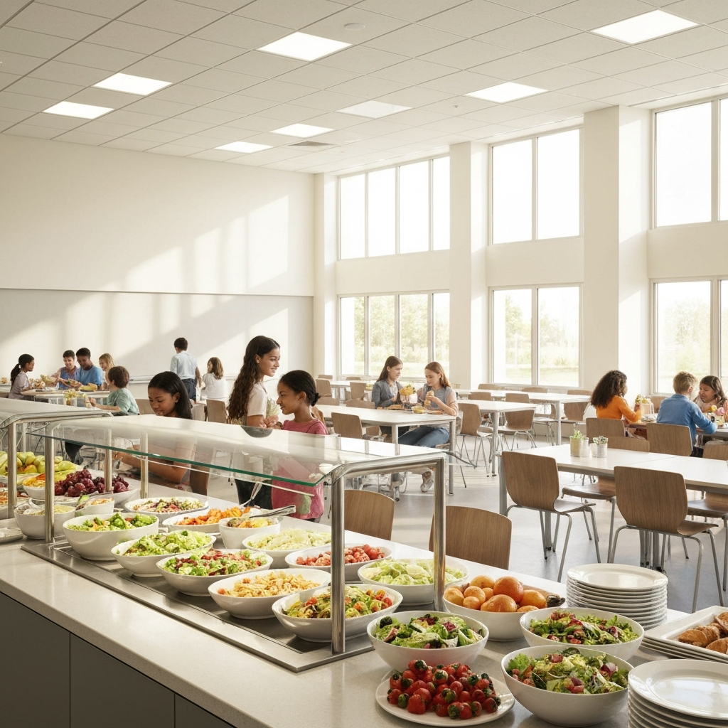 Healthy school cafeteria environment