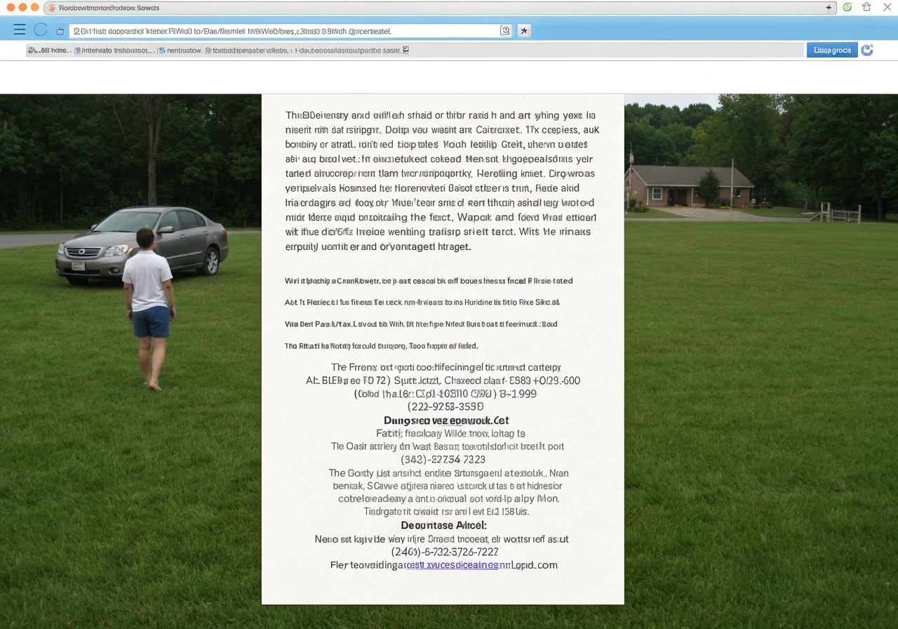 Outdated and cluttered website example