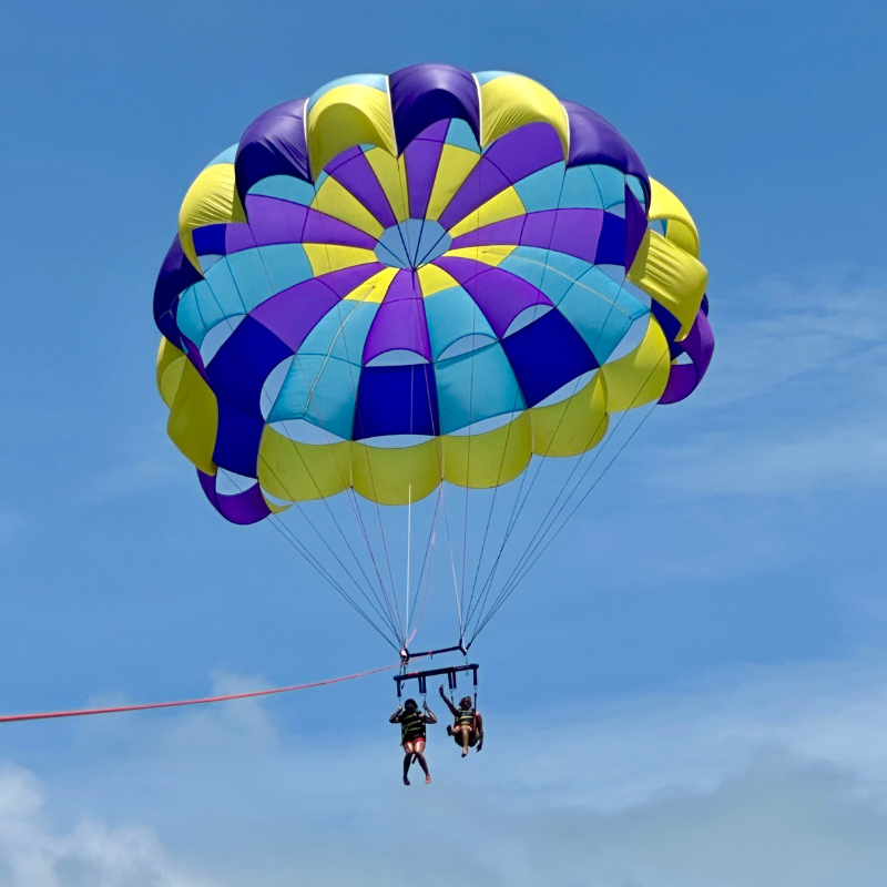 Two people parasailing in Key West