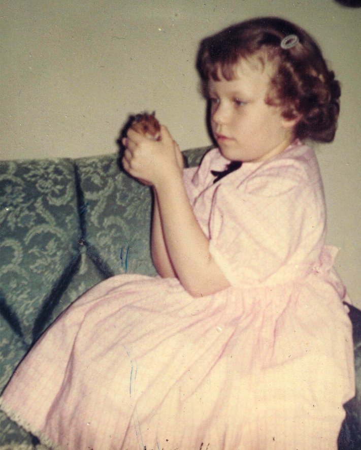 Debbie with a hamster