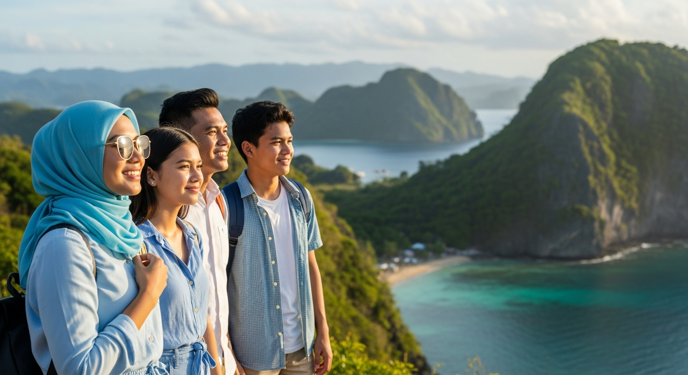 Travelers exploring the Philippines
