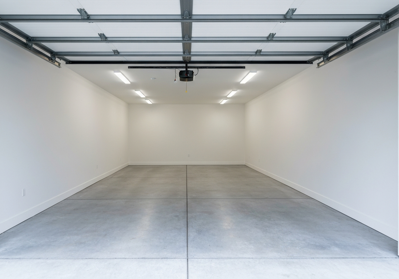 Clean, empty garage after Thunder Haul junk removal service