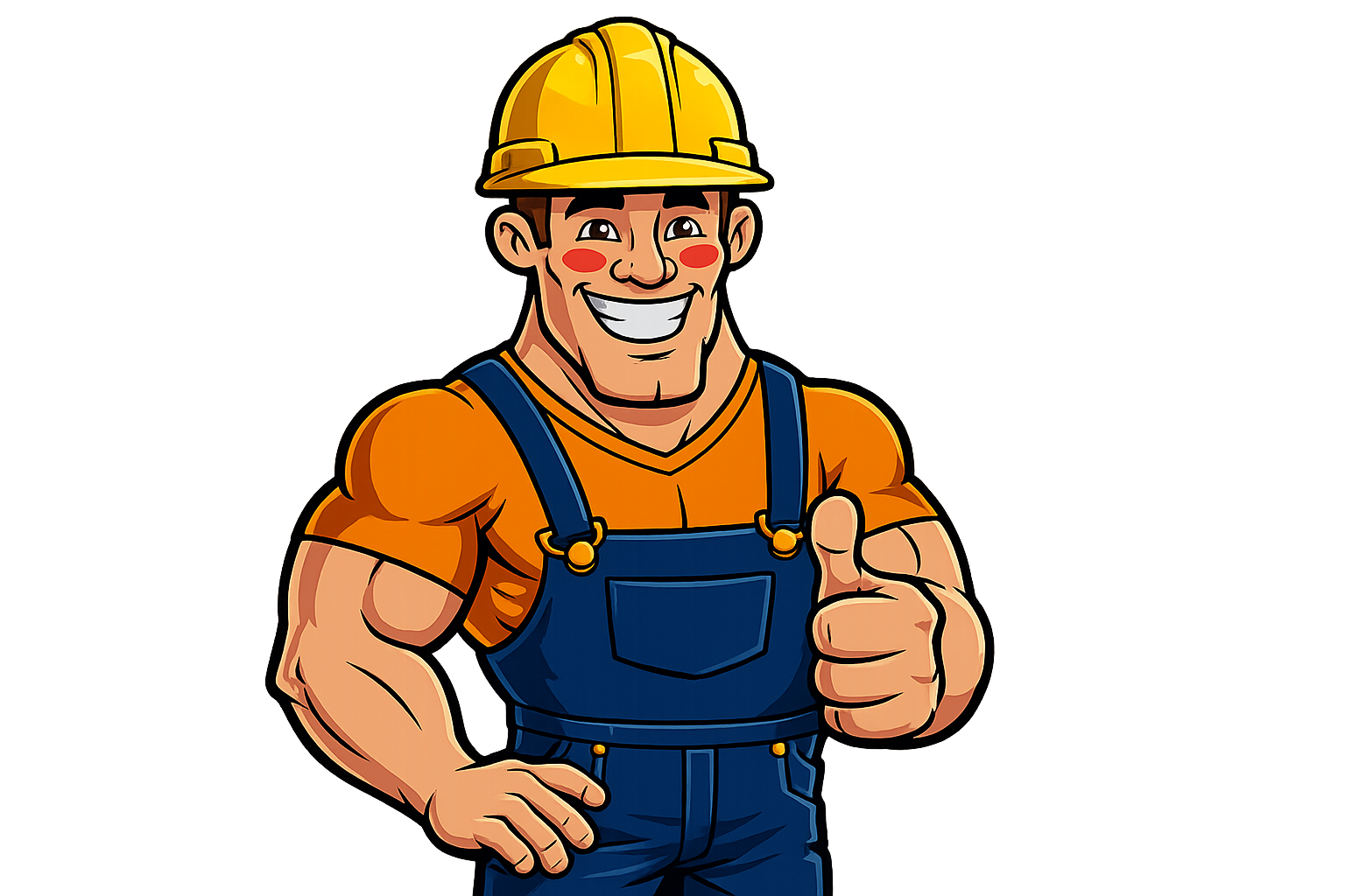 Hank, Thunder Haul's friendly mascot strongman, ready to help with your Chicago move or junk removal