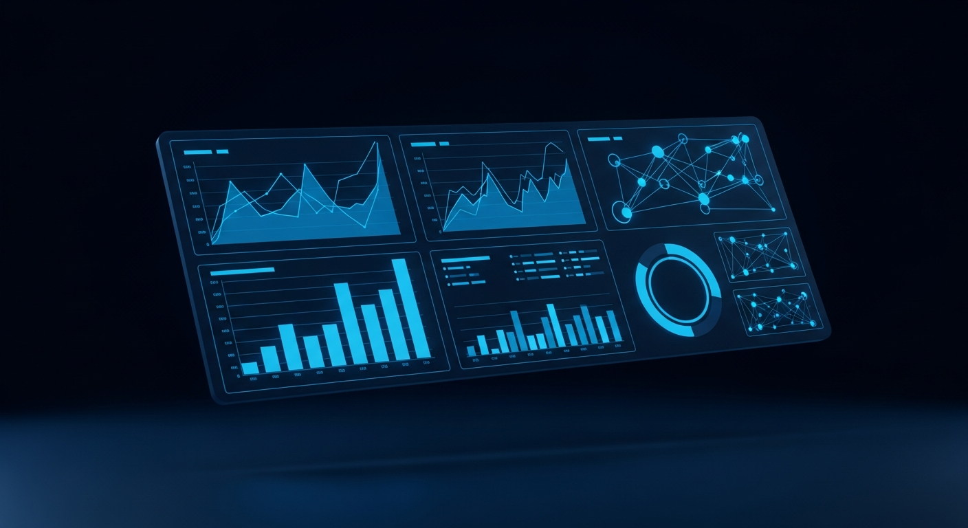 LinkedIn data analytics visualization showing growth metrics