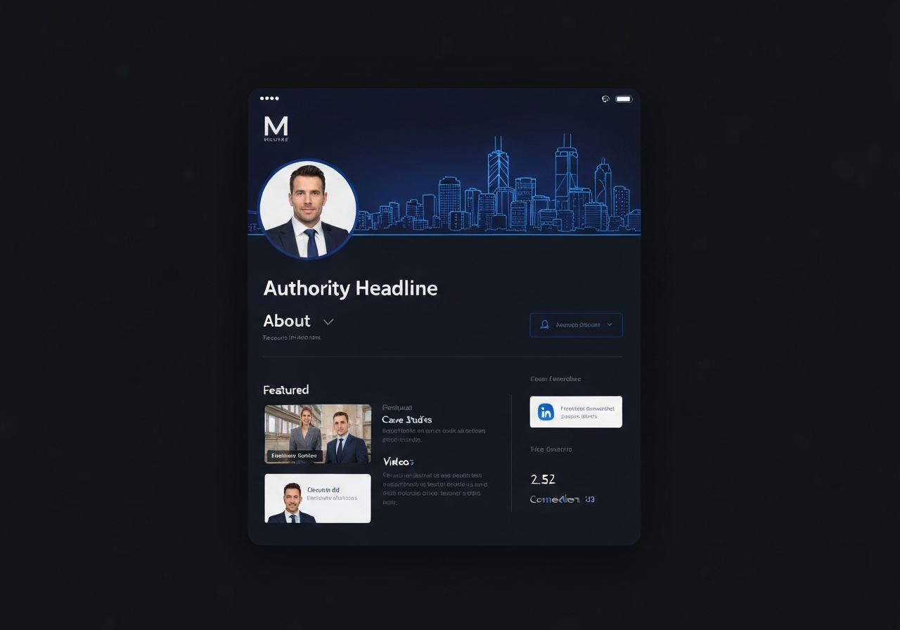 Example of a professionally optimised executive LinkedIn profile that commands authority