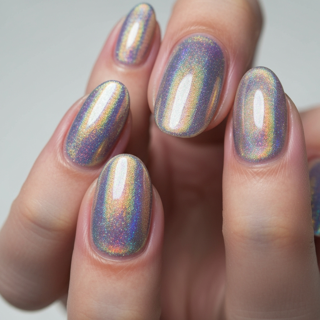 Aurora Chrome Nails at Crystals Nails & Spa Bettendorf