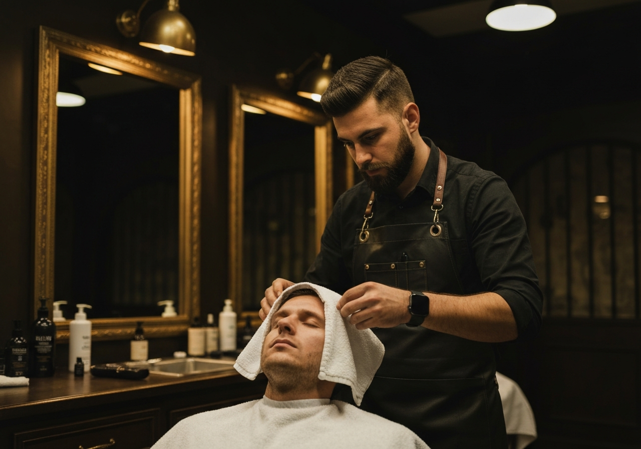 Straight razor shave — Ace Of Fadez