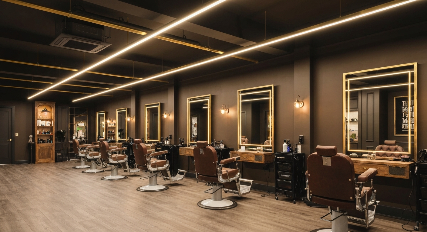Ace Of Fadez Barber Lounge interior — premium barbershop in Rock Island, IL