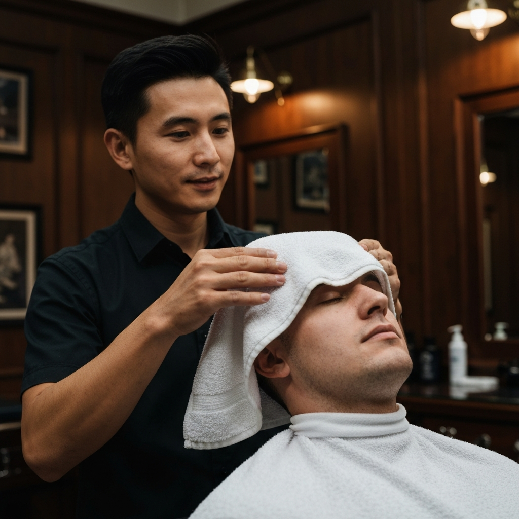 Hot towel shave service — Ace Of Fadez