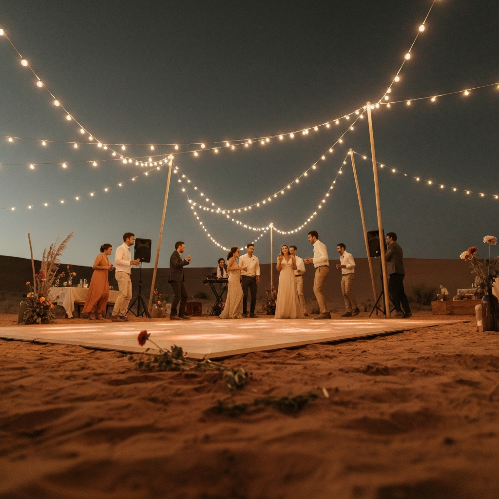 String Lights Dance Floor