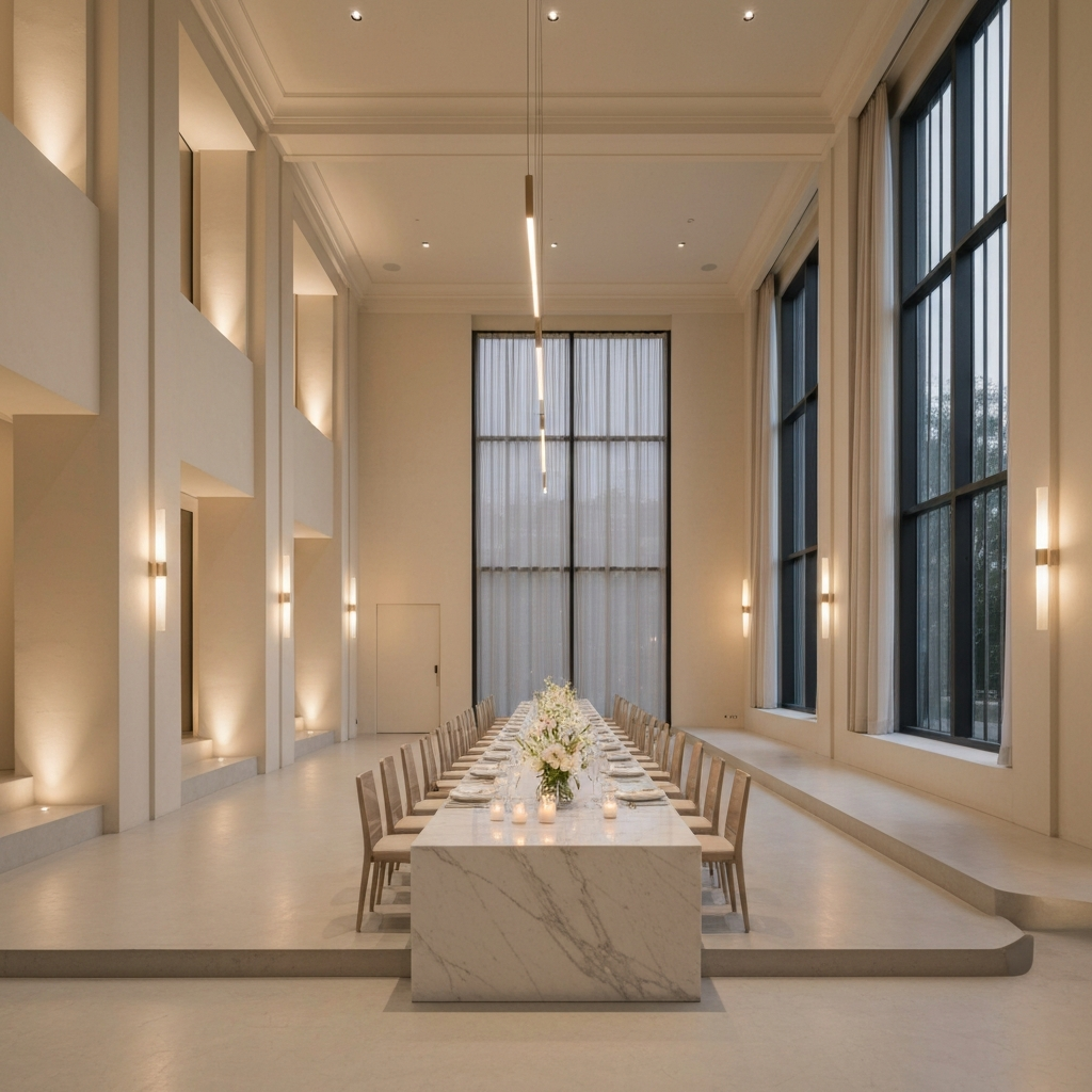 Minimalist Wedding Reception