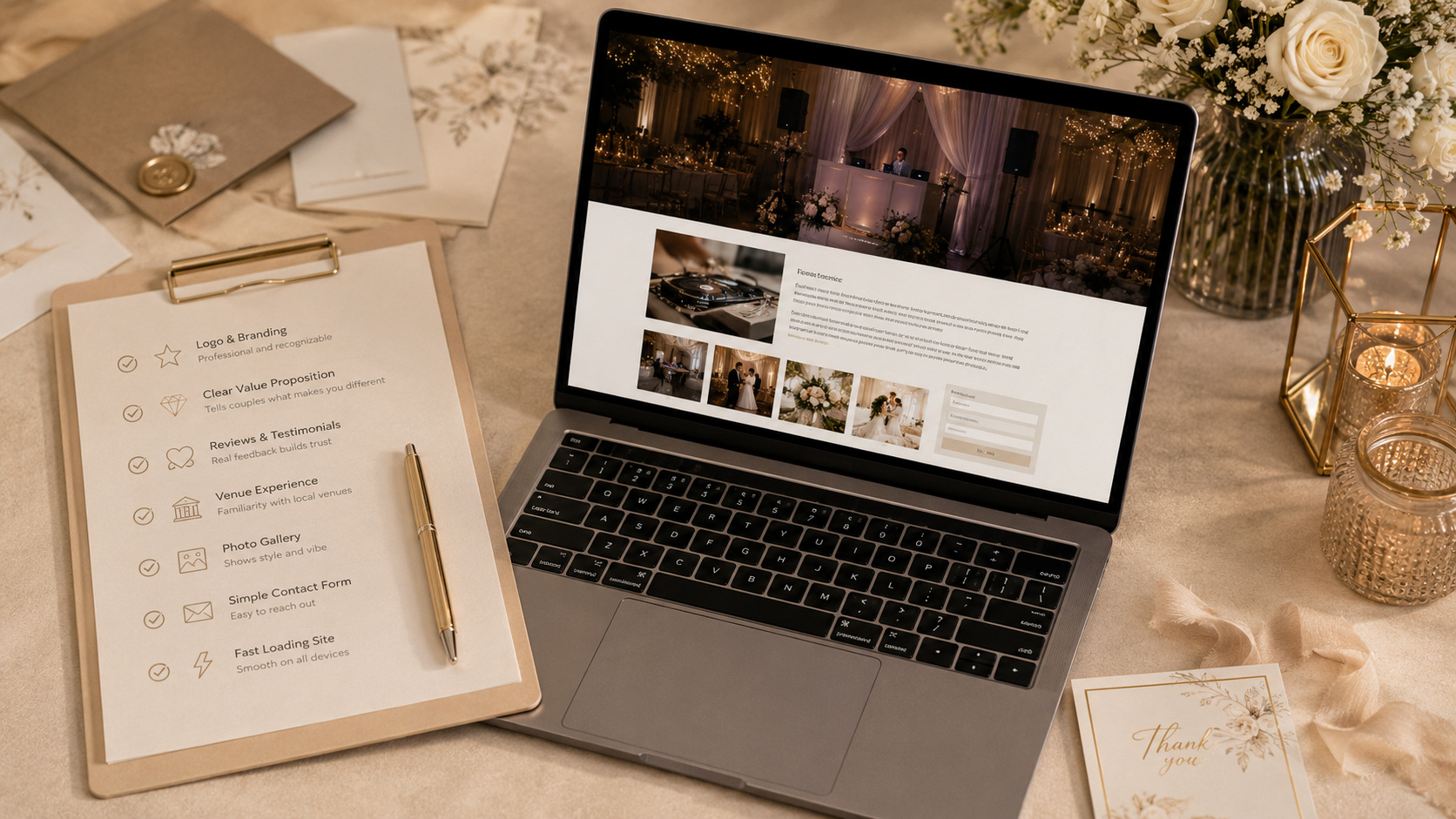 Wedding DJ Website Checklist: What Couples Look For