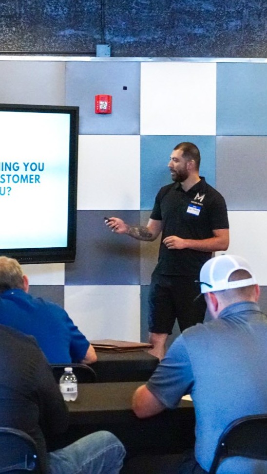 Jose teaching a digital marketing workshop in Amarillo