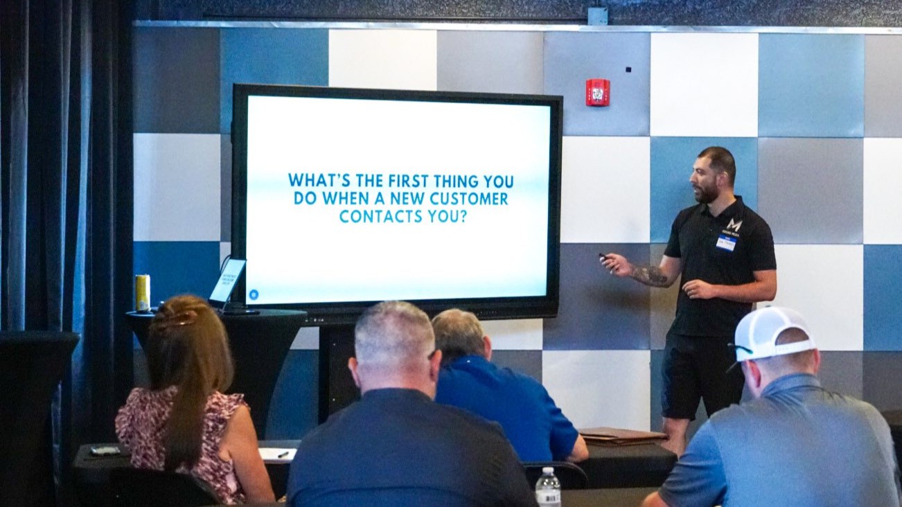 Jose teaching a digital marketing workshop in Amarillo