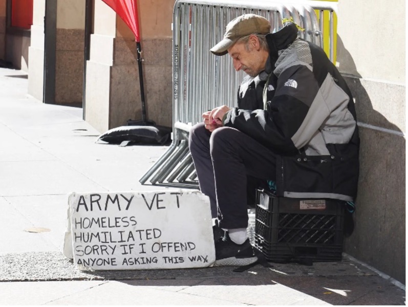 Homeless veteran