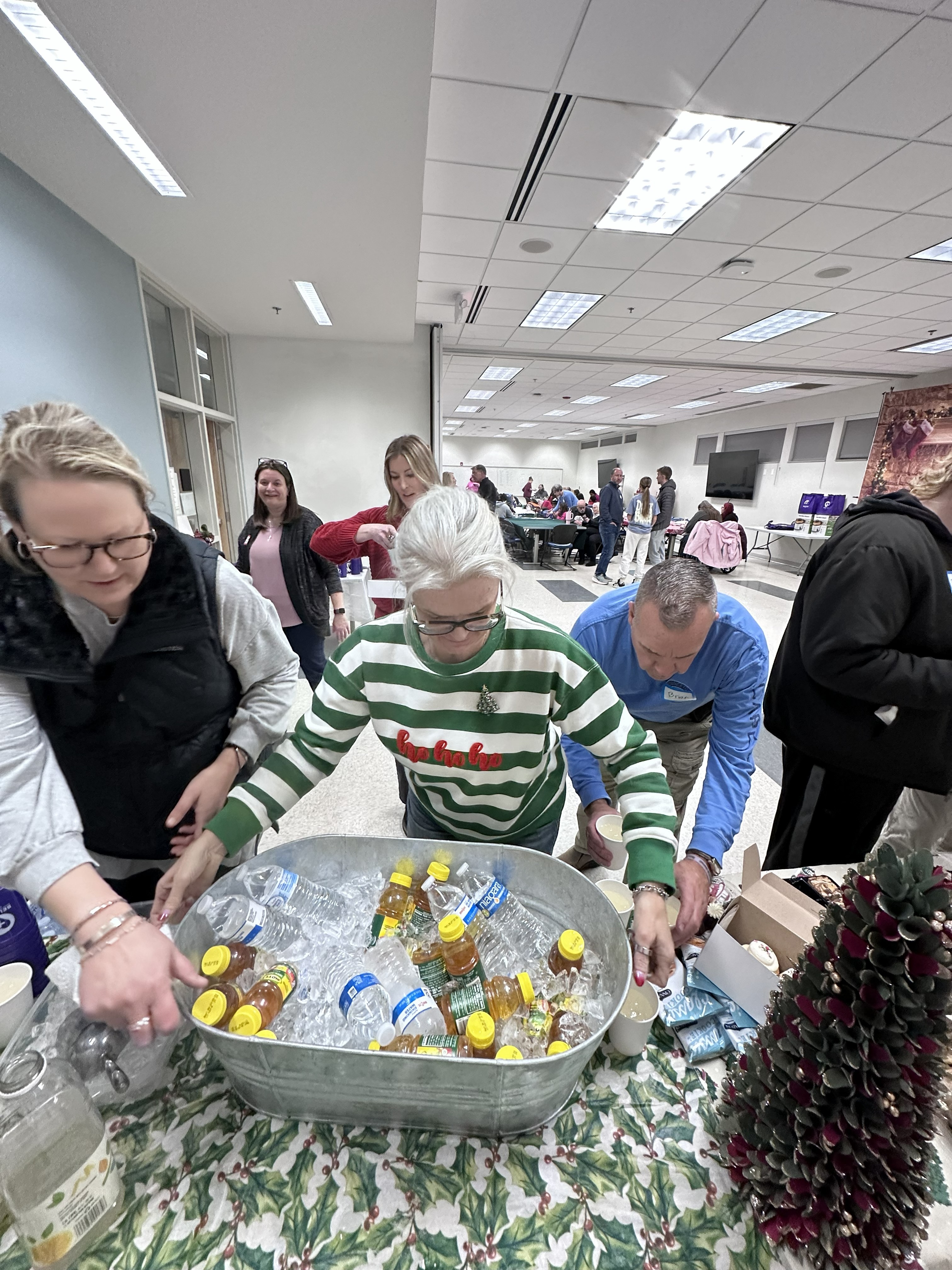 Volunteers at holiday event