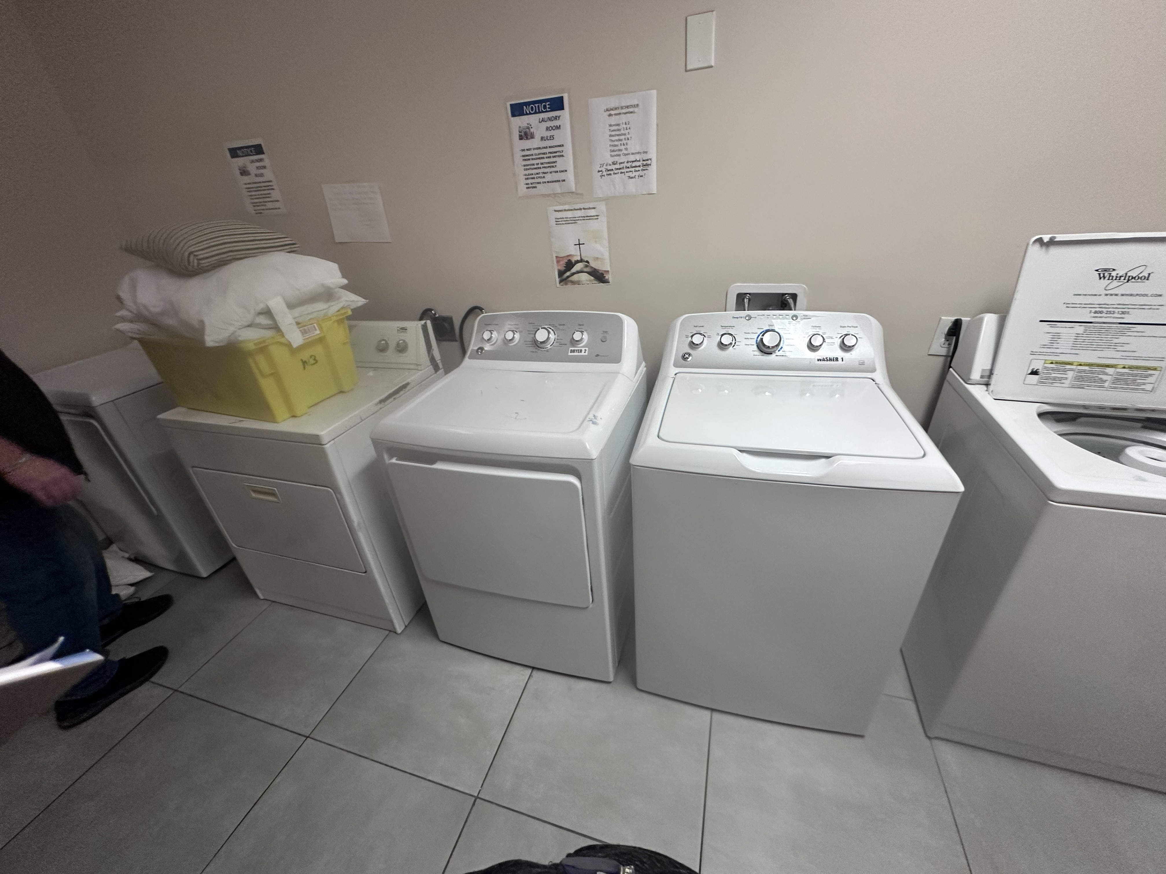 Laundry room facilities at IMPACT STATION