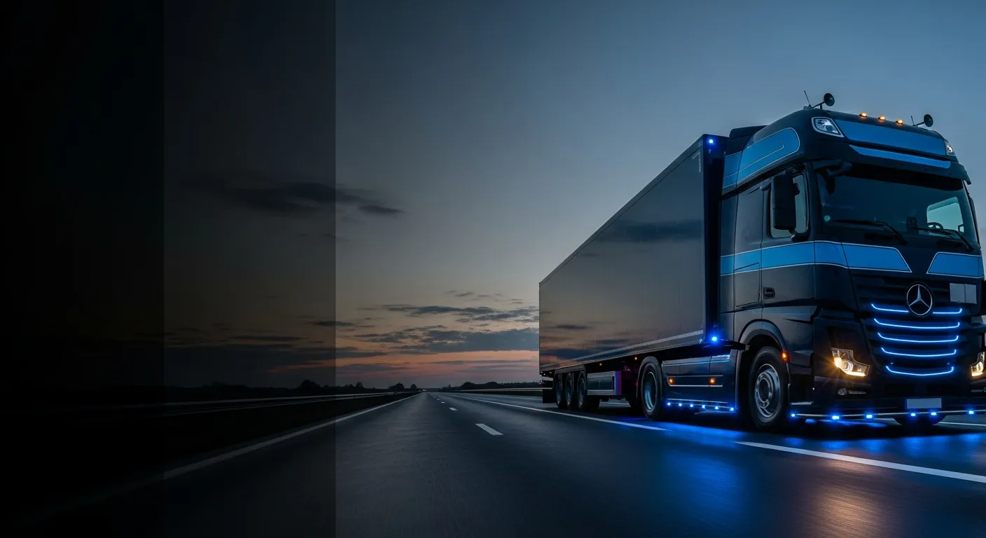 Truck on highway