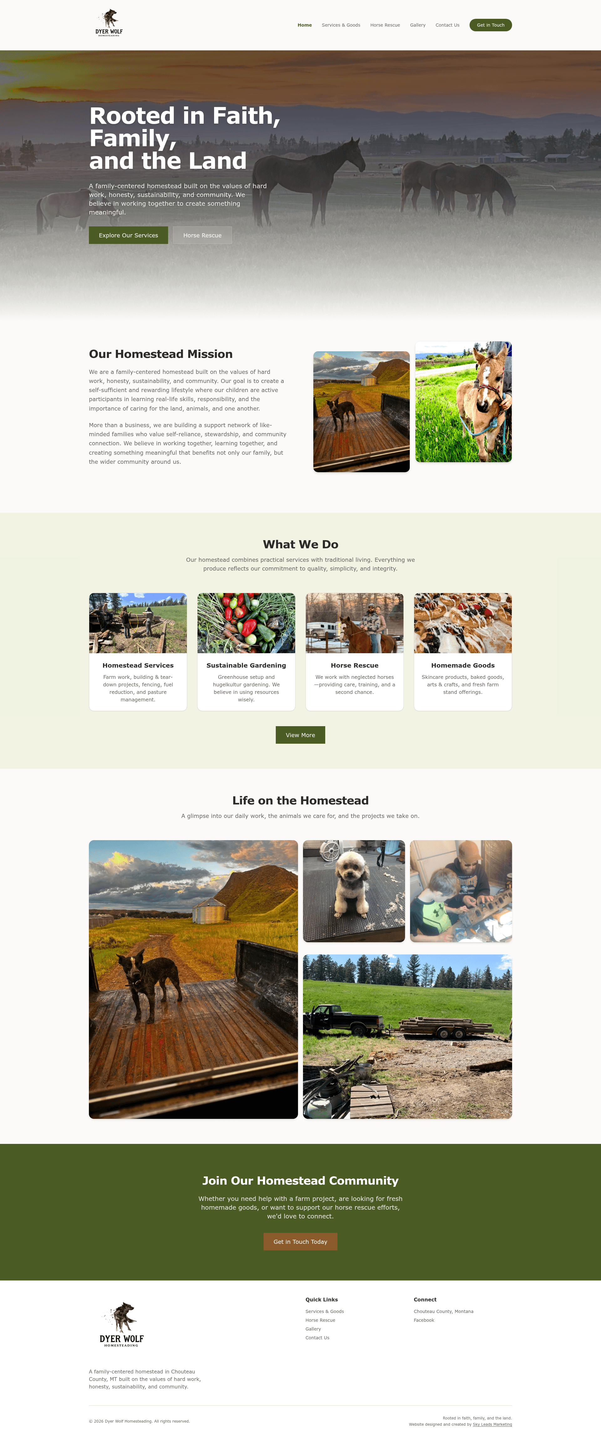 Dyer Wolf Homesteading