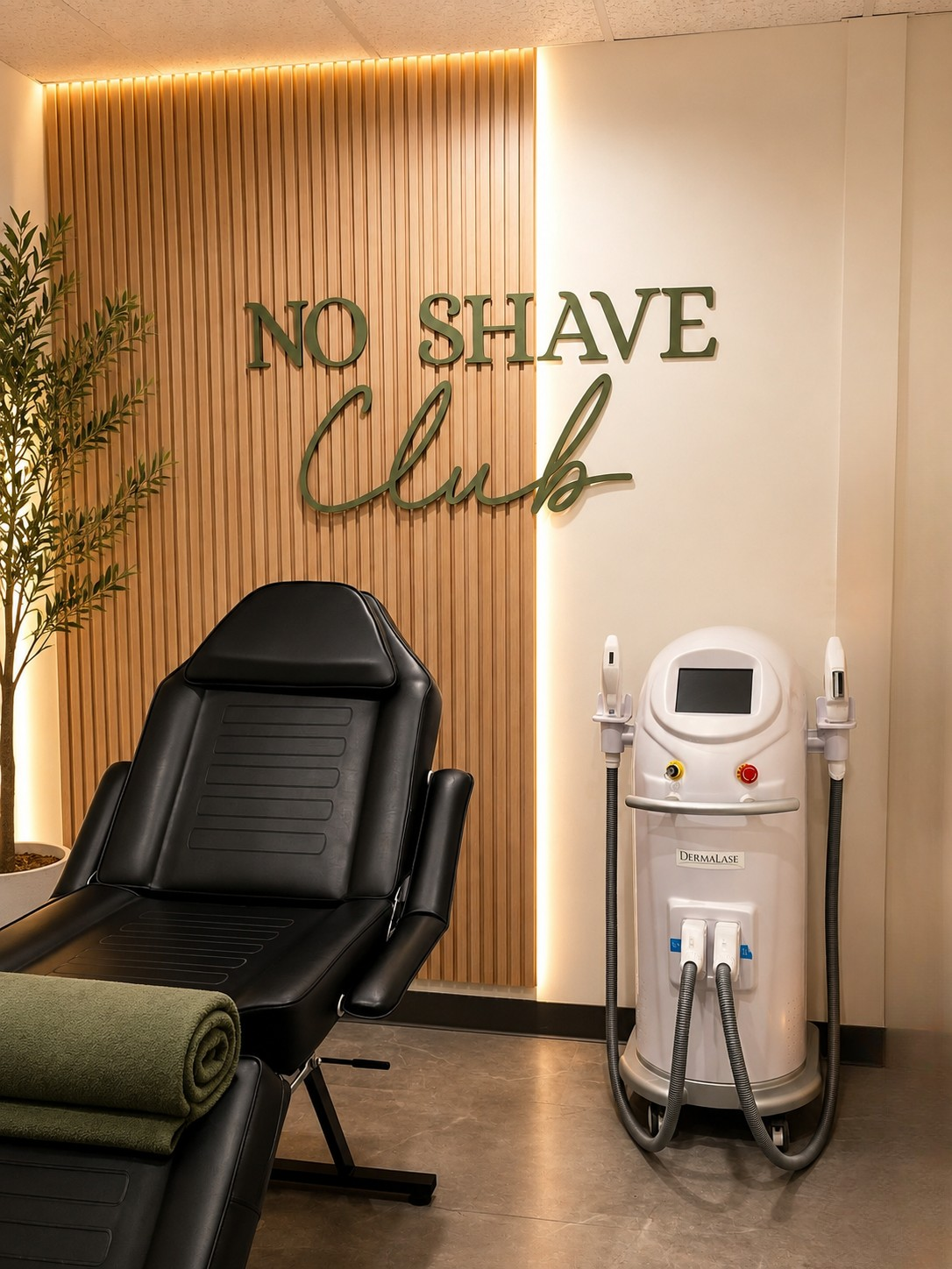No Shave Club spa room