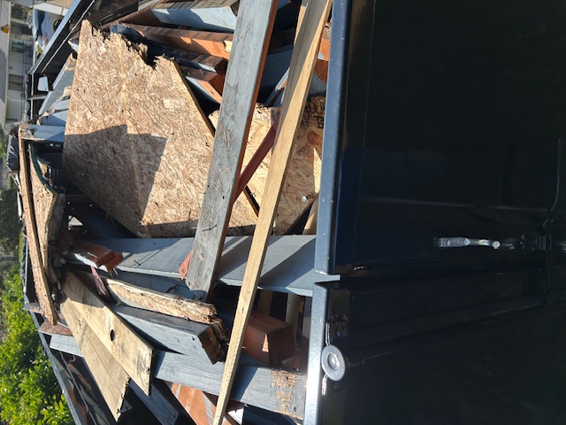 Loaded junk trailer