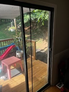 Sliding glass patio door and exterior deck exit installation Cartersville GA — Marshall's Handyman Service
