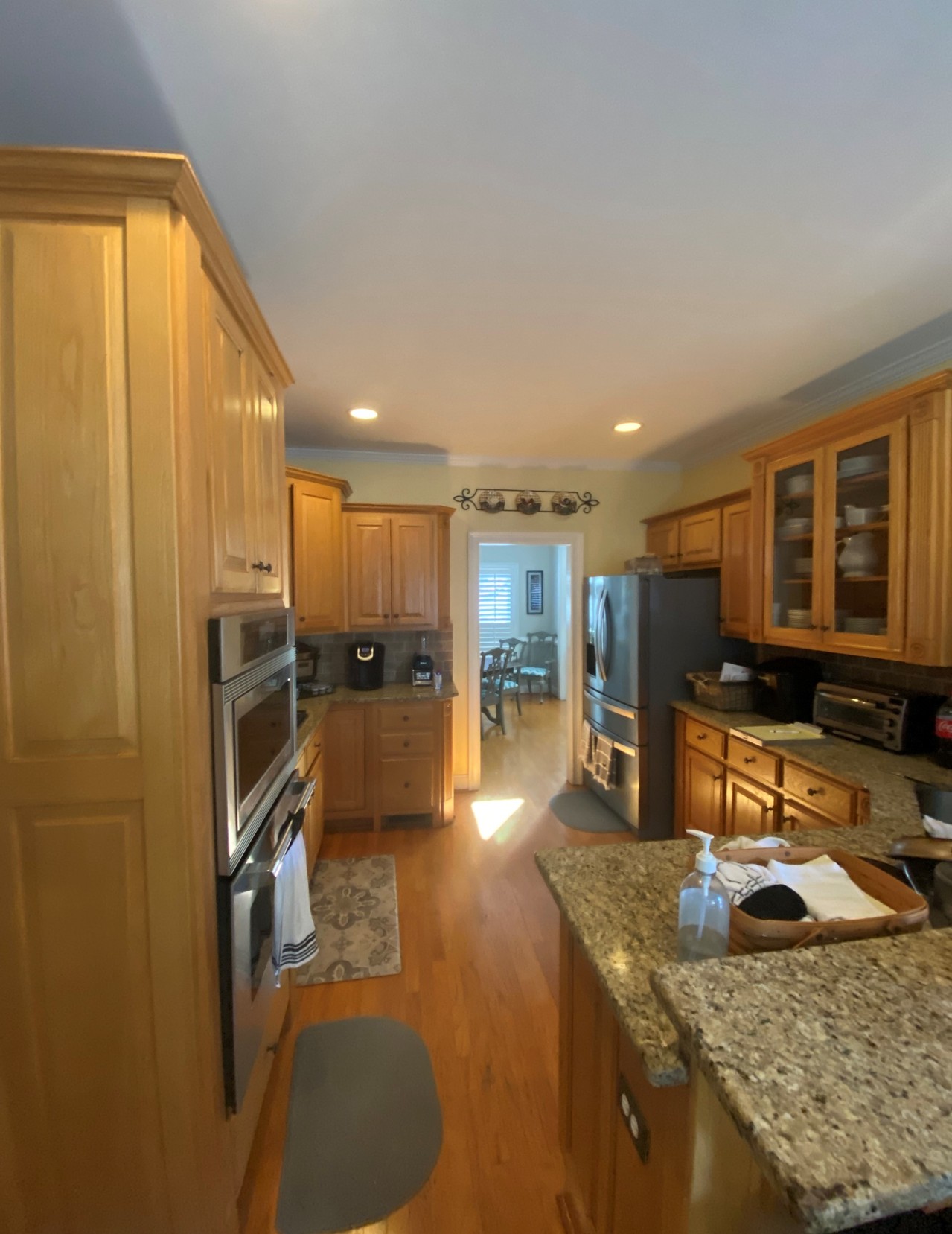 Kitchen remodel before renovation dated oak cabinets Cartersville GA