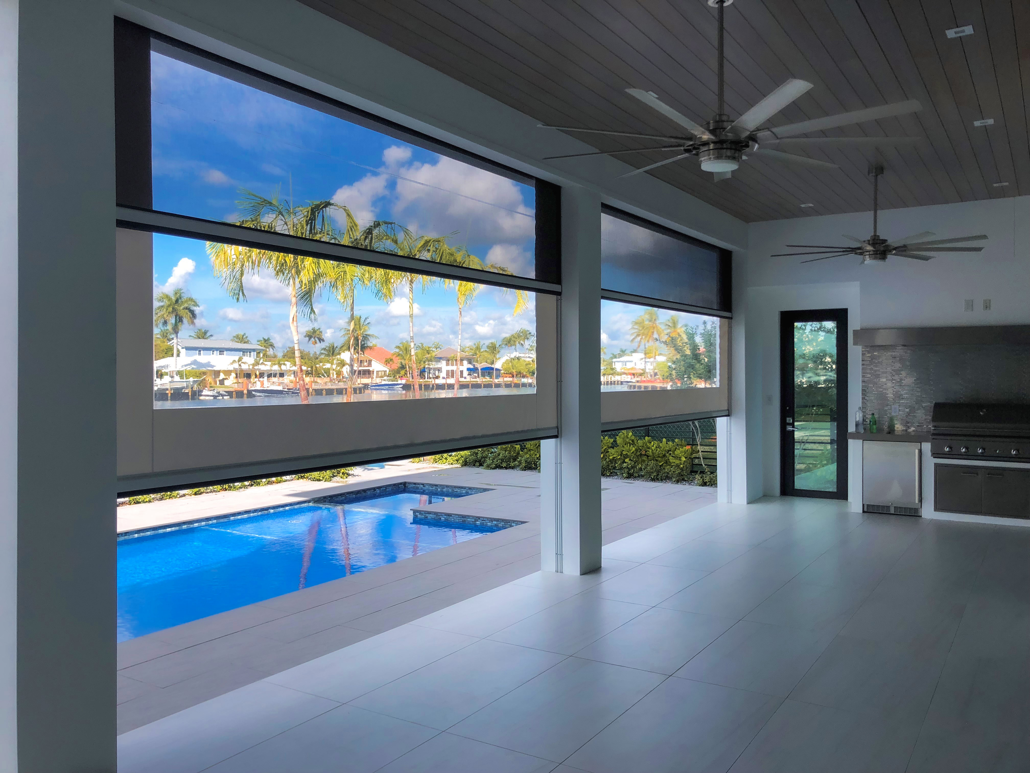 Beautiful patio with automated screens