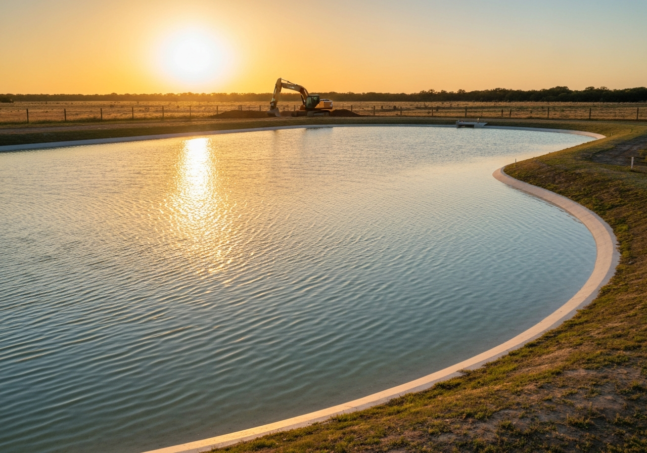 Pond Construction in Wilson County by NexGen Earthworks