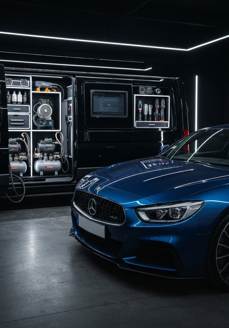 Regular maintenance detailing service keeping a luxury car in showroom condition