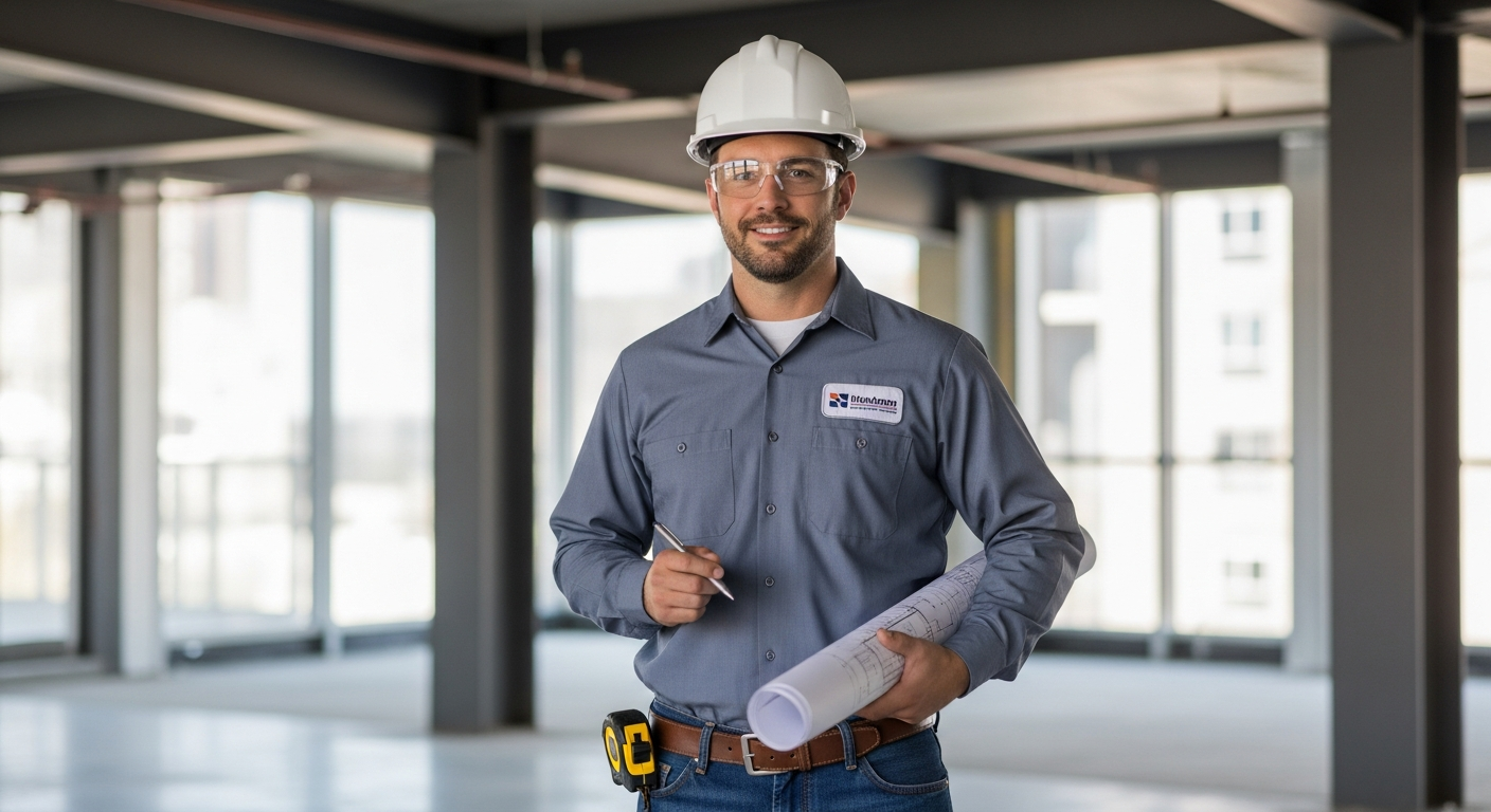 Confident construction contractor