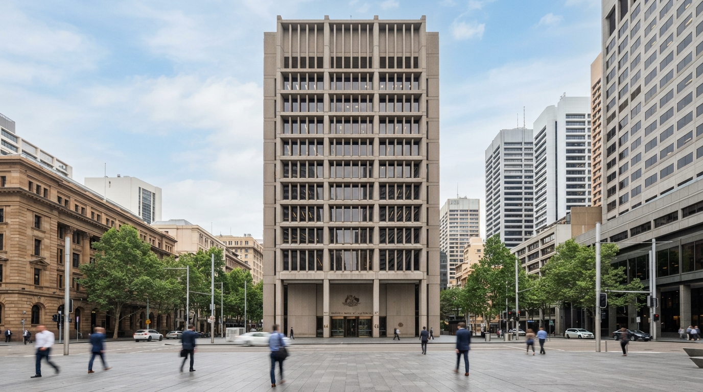 Reserve Bank of Australia building in Sydney for interest rate outlook analysis
