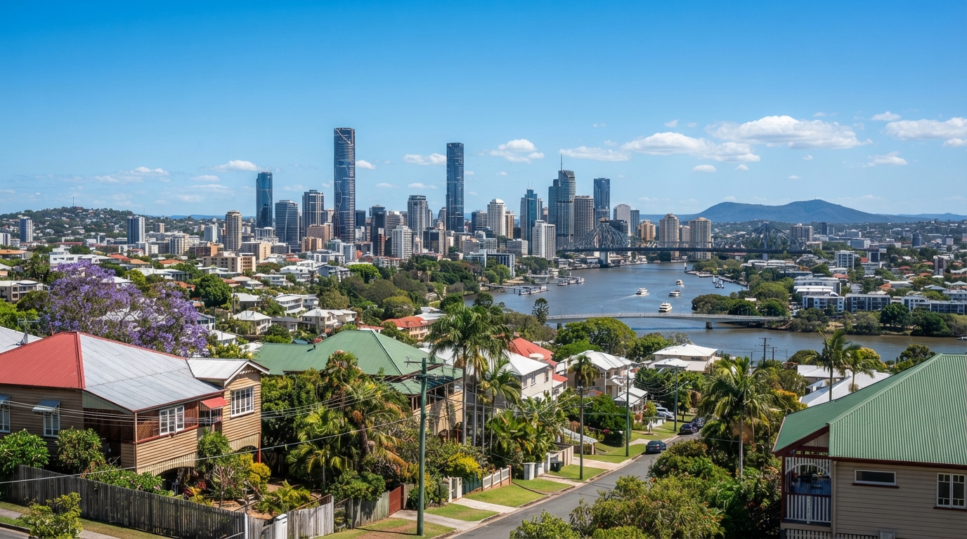 Best mortgage broker Brisbane city skyline for home loan applications