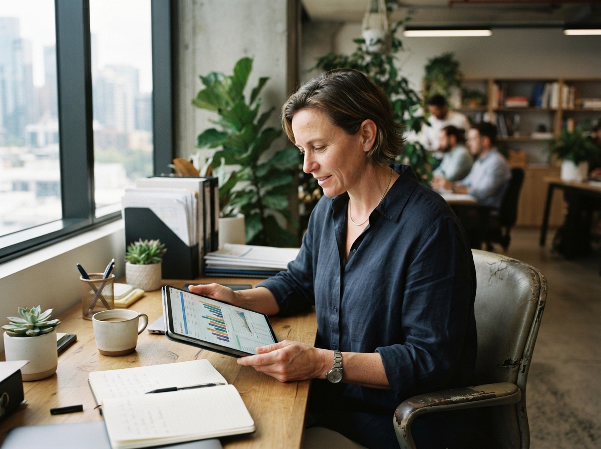 Australian business owner reviewing business loan options with Gateway Finance broker