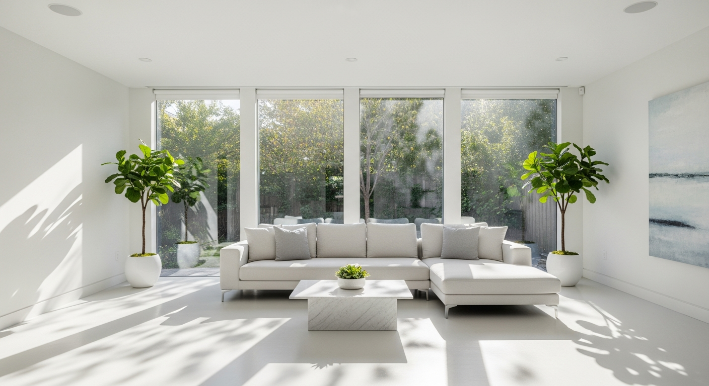 Clean bright living room in Cheshire