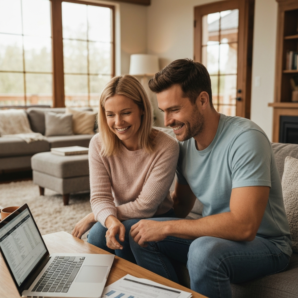 Homeowners reviewing refinance options