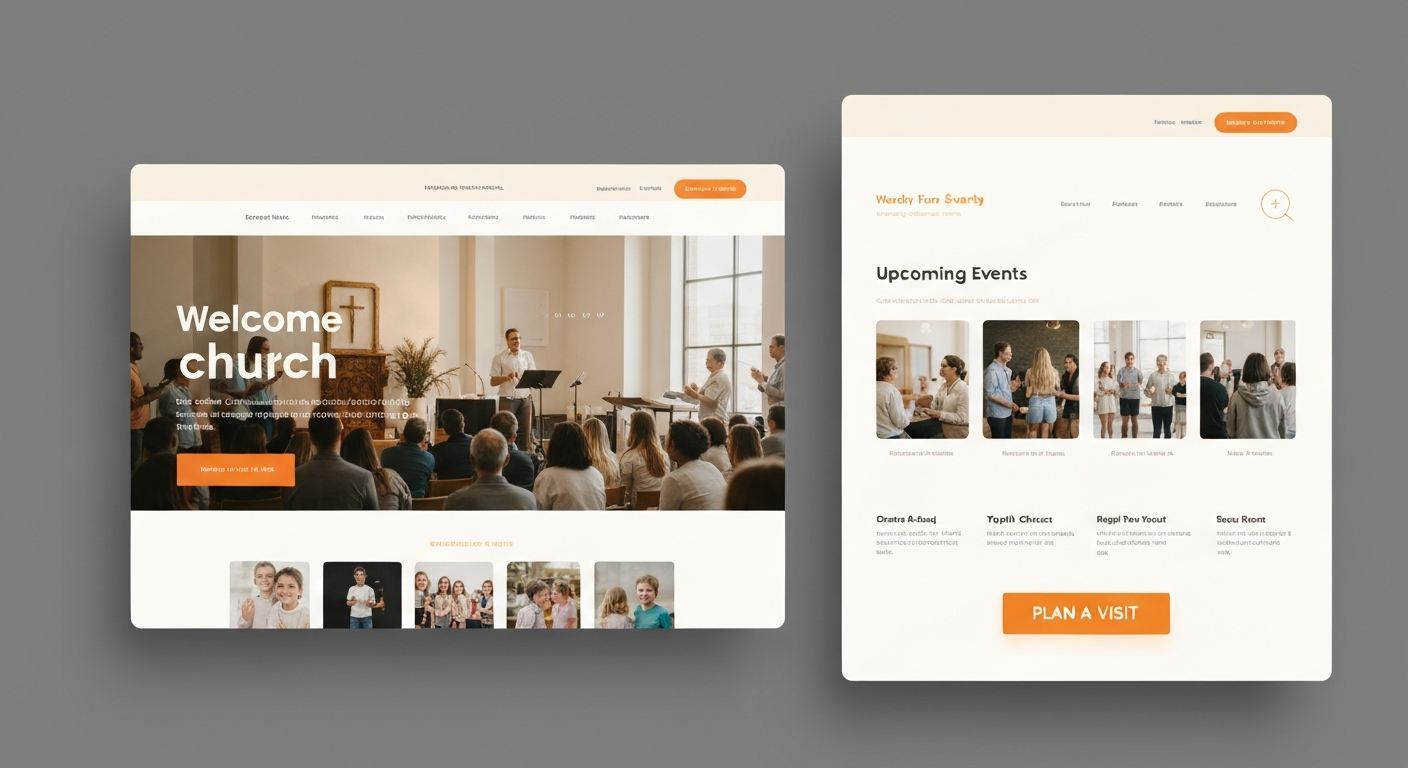 Church website mockup