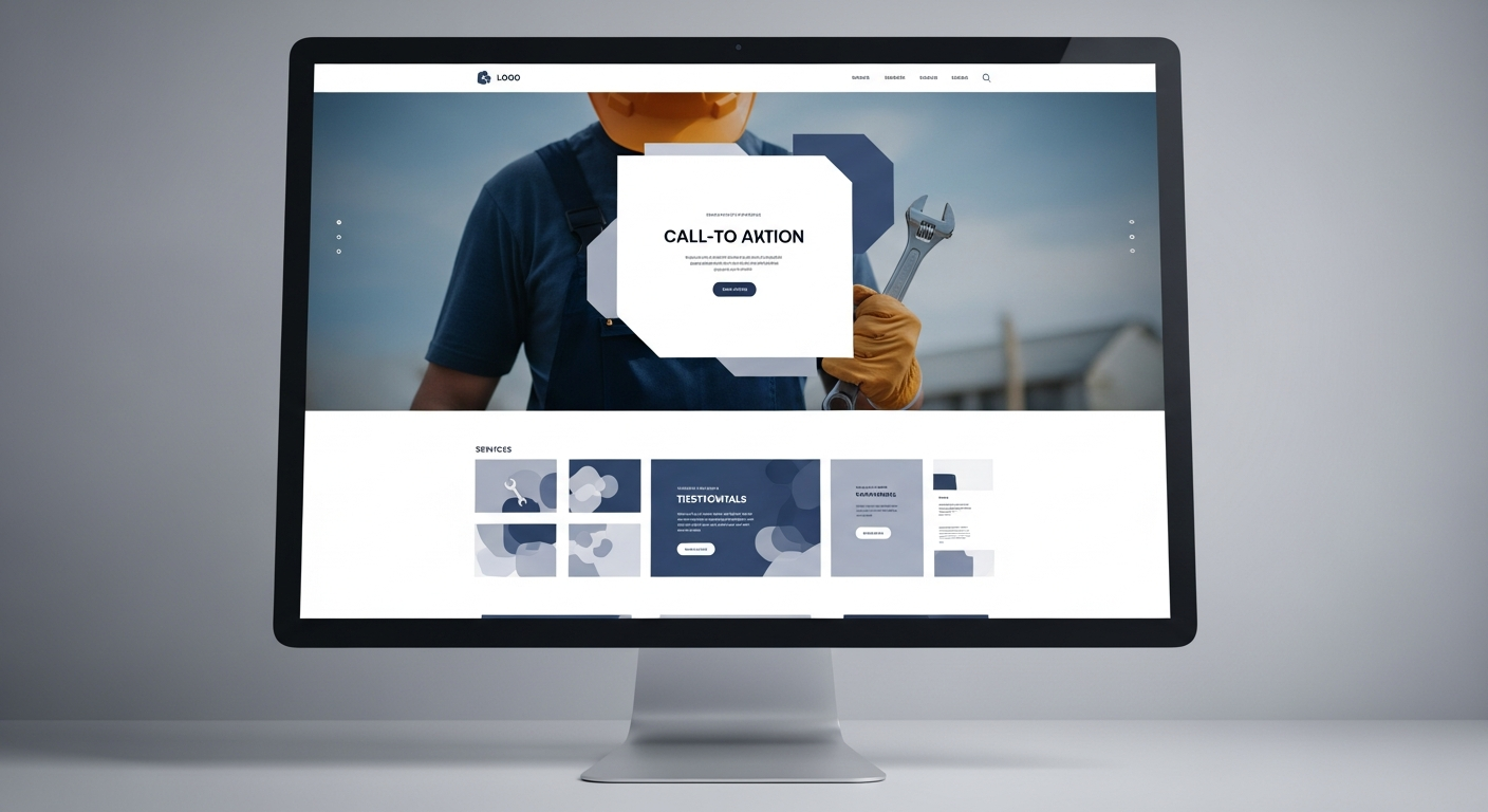 Service business website mockup