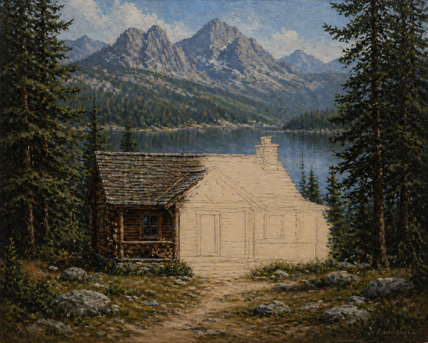 Cabin painting variation 1