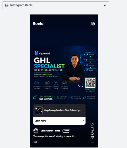 Instagram Reels Ad