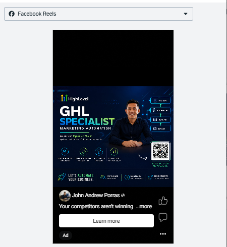 Facebook Reels Ad