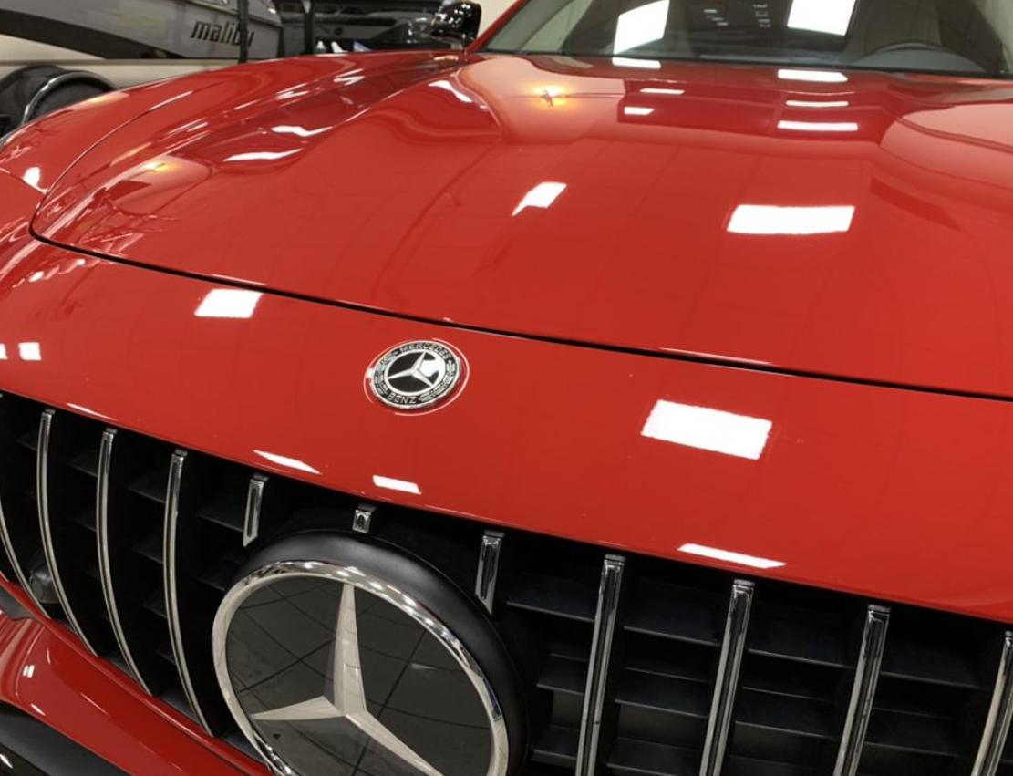 System X Ceramic Coating on Red Mercedes