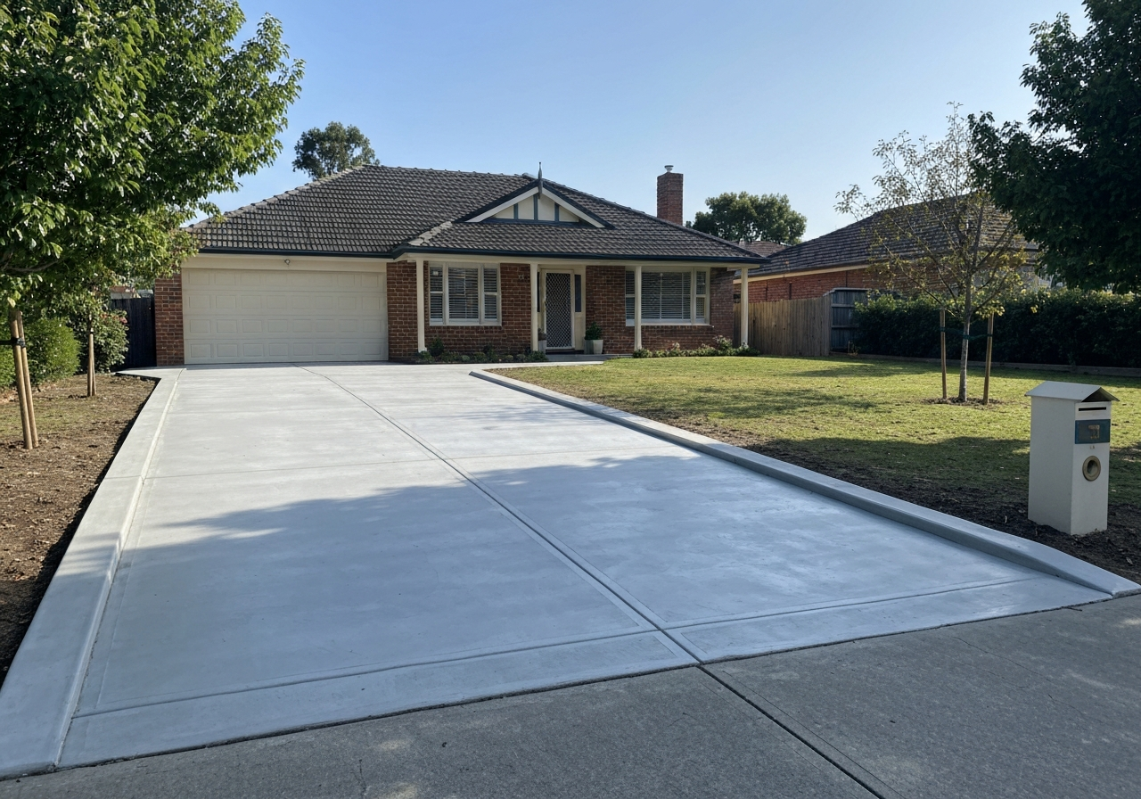 After concrete driveways Seven Hills