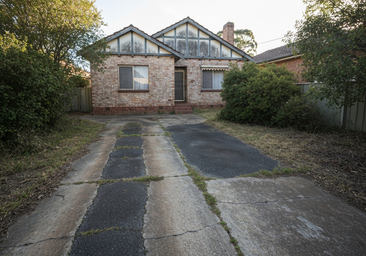 Before exposed aggregate Blacktown