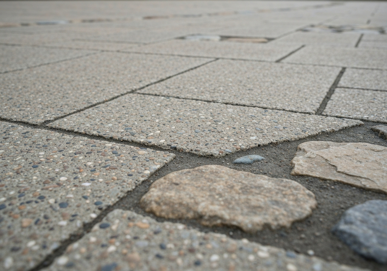 Plain concrete driveway finish