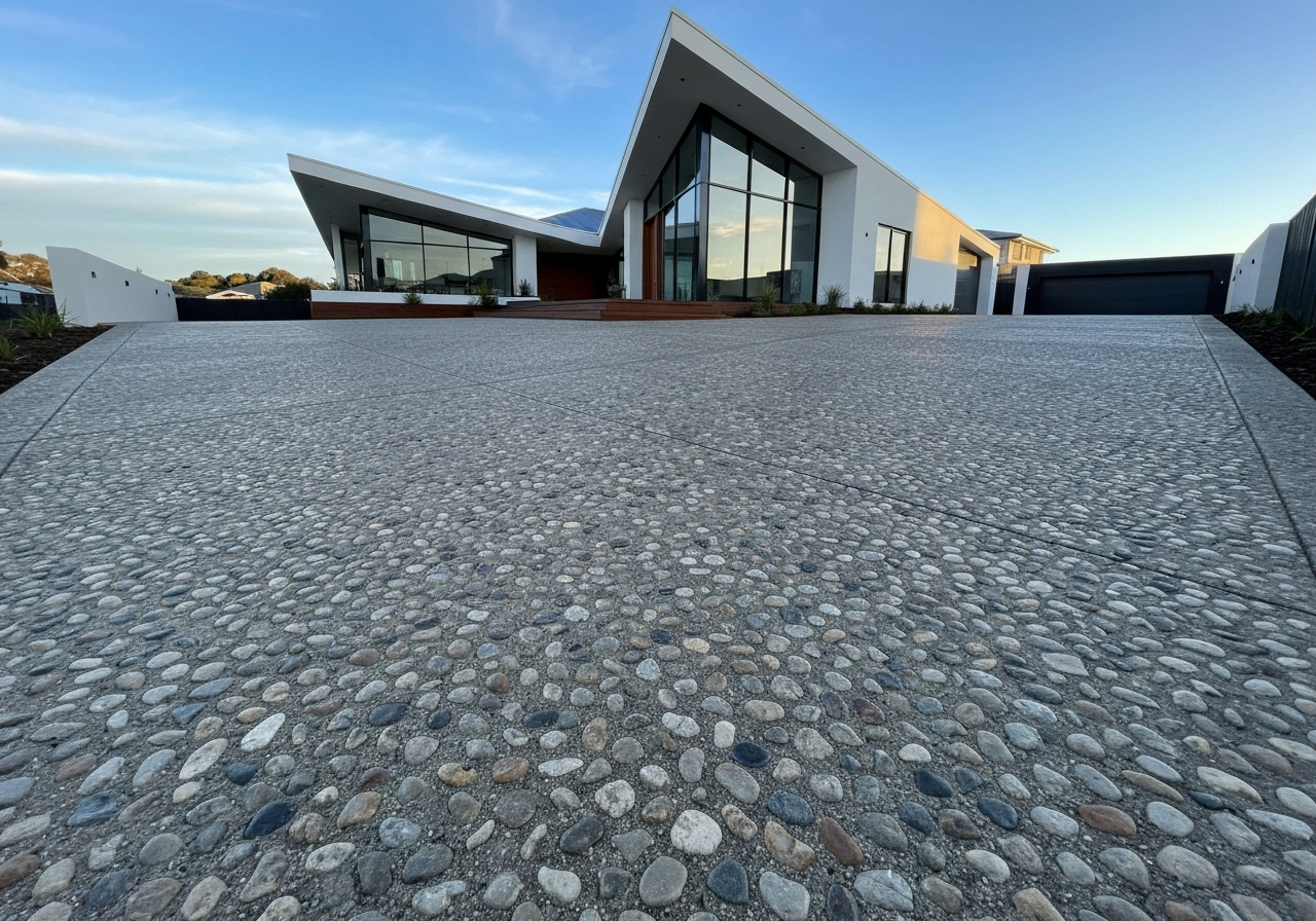 After exposed aggregate Blacktown