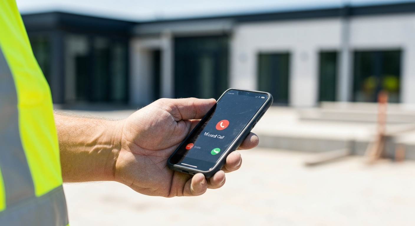 Smartphone ringing on a desk