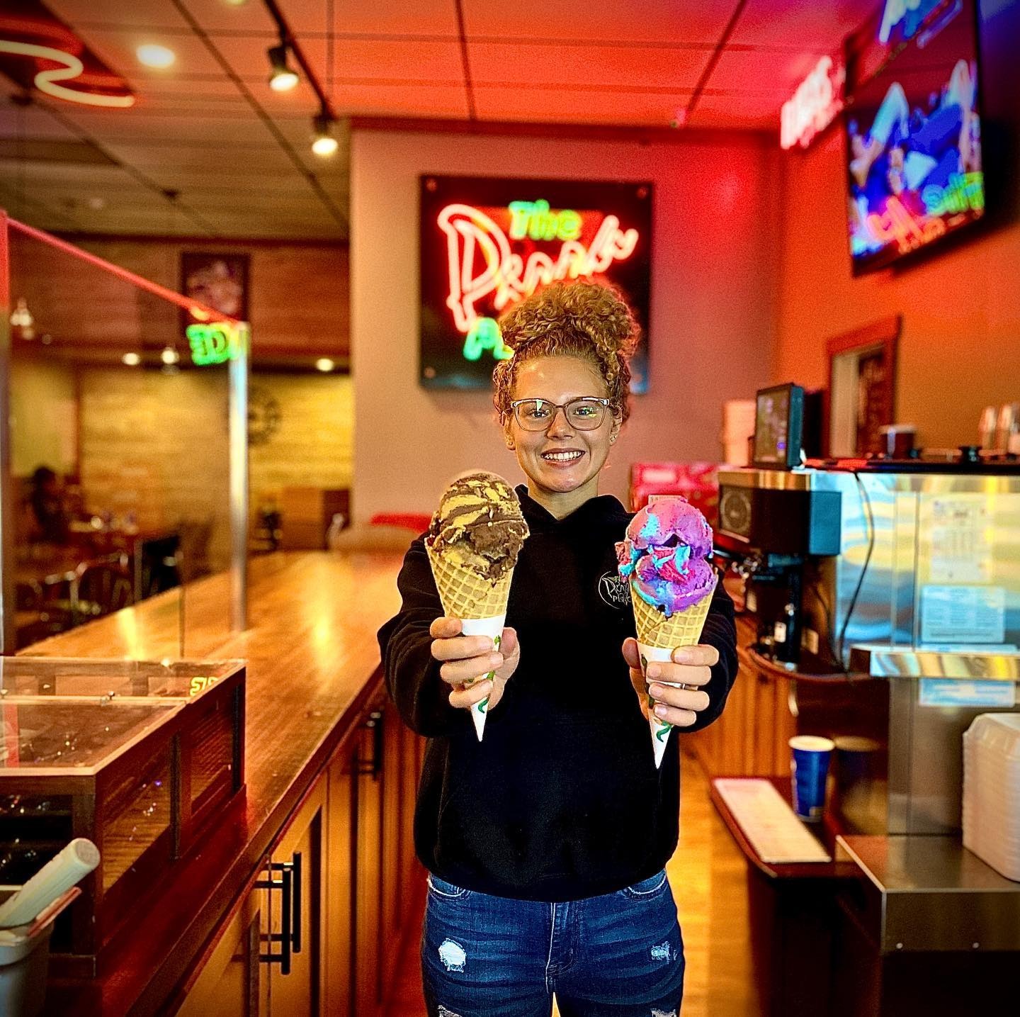Ice cream treats at The Pizza Place