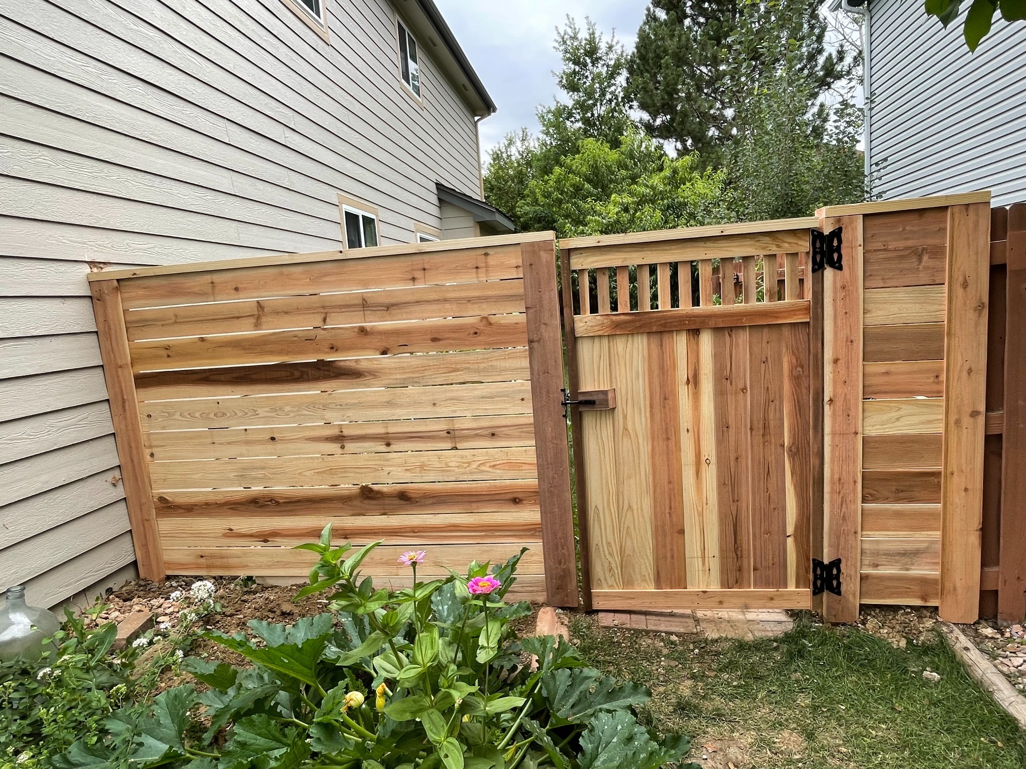 Custom Wood Gate with Lattice